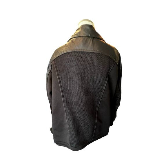 Skingraft Leather and Neoprene Men's Bomber Jacket - Size Large, pre-owned - Picture 4 of 8